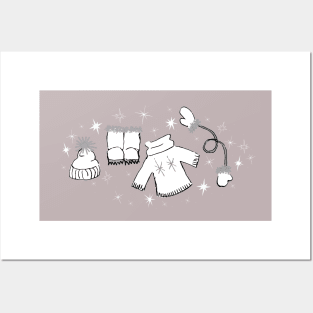 Winter weather snow lover cartoon illustration Posters and Art